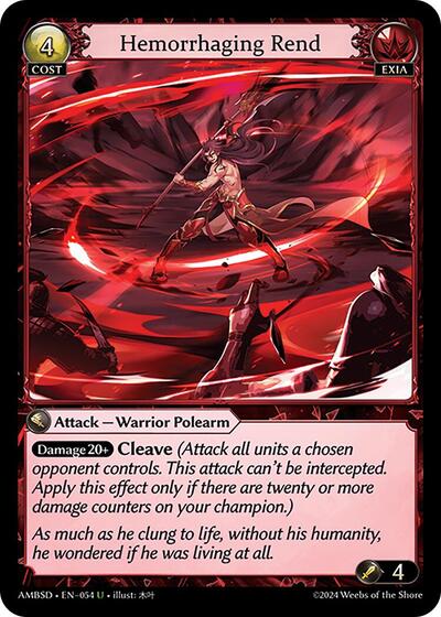 Hemorrhaging Rend - 054 - Uncommon - Mortal Ambition Starter Decks