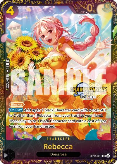 Rebecca (October Championship 2024 Online Regional) - OP05-091 - Super Rare - One Piece Promotion Cards