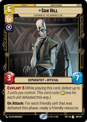 San Hill - Chairman of the Banking Clan - 186/257 - Rare - Twilight of the Republic