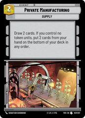 Private Manufacturing - 257/257 - Uncommon - Twilight of the Republic