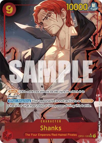 Shanks - OP01-120 - Secret Rare (Alternate Art) - The Best