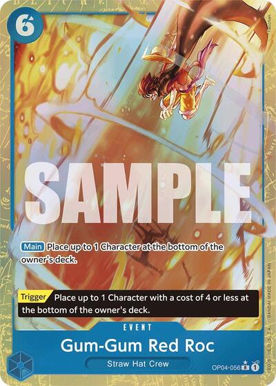 Gum-Gum Red Roc - OP04-056 - Rare (Alternate Art) - The Best