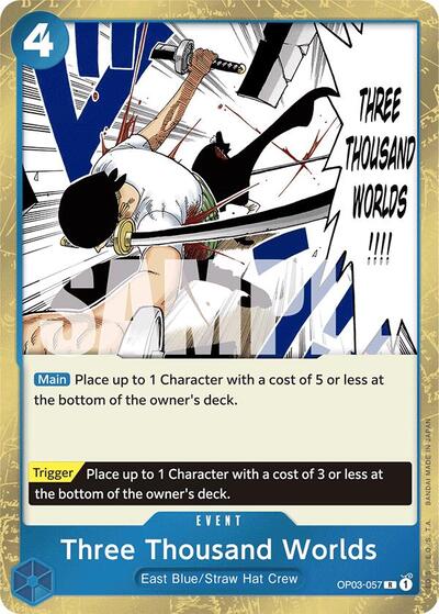 Three Thousand Worlds - OP03-057 - Rare (Jolly Roger Foil) - The Best