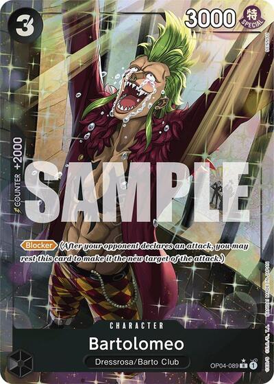 Bartolomeo - OP04-089 - Rare (Alternate Art) - The Best