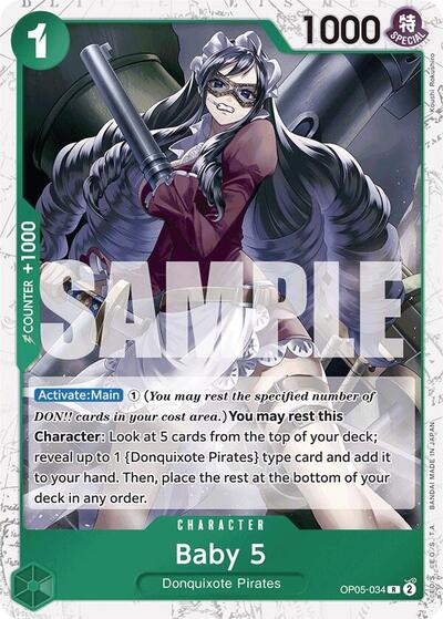 Baby 5 - OP05-034 - Rare (Jolly Roger Foil) - The Best