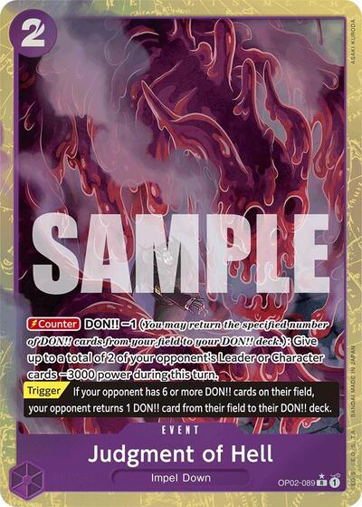 Judgment of Hell - OP02-089 - Rare (Alternate Art) - The Best