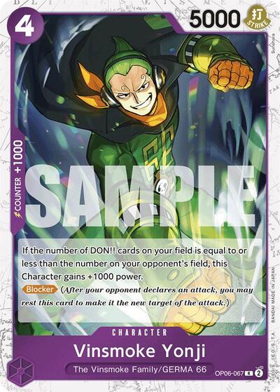Vinsmoke Yonji - OP06-067 - Rare (Jolly Roger Foil) - The Best