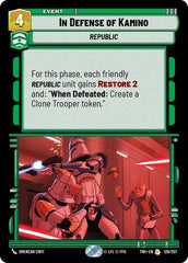 In Defense of Kamino - 129/257 - Rare - Twilight of the Republic
