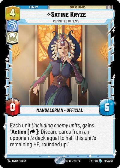 Satine Kryze - Committed to Peace - 047/257 - Legendary - Twilight of the Republic