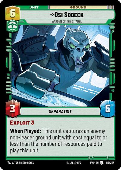 Osi Sobeck - Warden of the Citadel - 115/257 - Uncommon - Twilight of the Republic