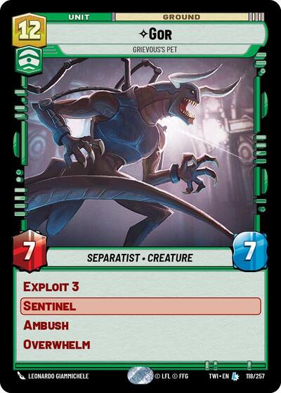Gor - Grievous's Pet - 118/257 - Legendary - Twilight of the Republic