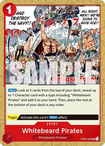 Whitebeard Pirates (ST15 - ST20 Release Event Pack) - OP02-022 - Uncommon - One Piece Promotion Cards