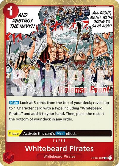 Whitebeard Pirates (ST15 - ST20 Release Event Winner Pack) - OP02-022 - Uncommon - One Piece Promotion Cards