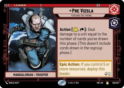 Pre Vizsla - Pursuing the Throne - 010/257 - Rare - Twilight of the Republic