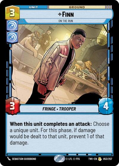 Finn - On the Run - 053/257 - Rare - Twilight of the Republic