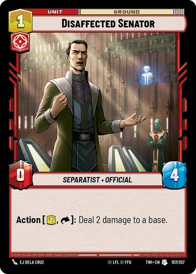 Disaffected Senator - 157/257 - Uncommon - Twilight of the Republic