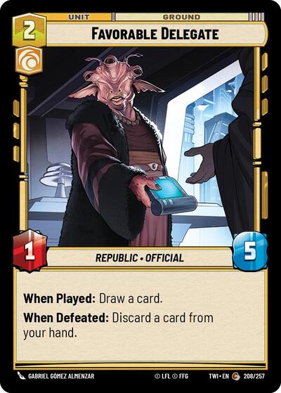 Favorable Delegate - 208/257 - Common - Twilight of the Republic
