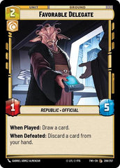 Favorable Delegate - 208/257 - Common - Twilight of the Republic