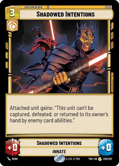 Shadowed Intentions - 220/257 - Rare - Twilight of the Republic