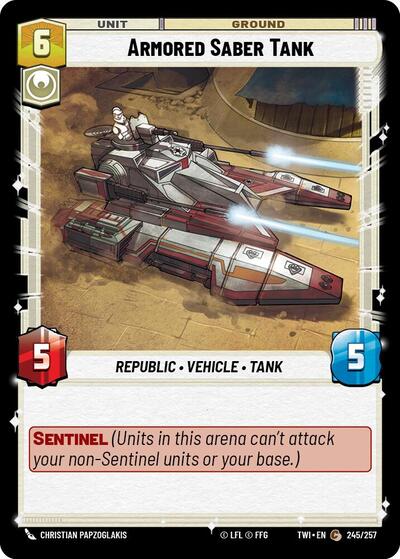Armored Saber Tank - 245/257 - Common - Twilight of the Republic
