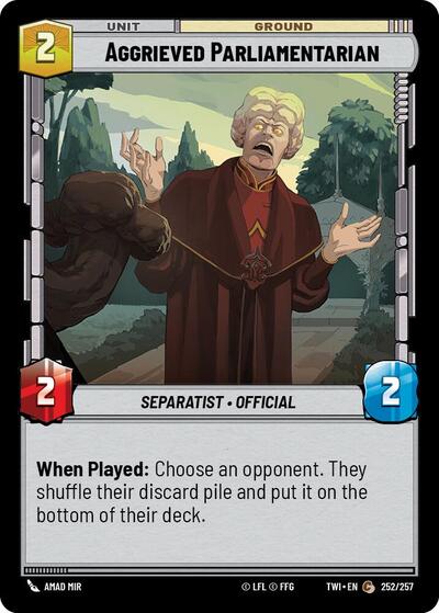 Aggrieved Parliamentarian - 252/257 - Common - Twilight of the Republic