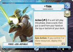 Yoda - Sensing Darkness - 279 - Rare (Hyperspace) - Twilight of the Republic