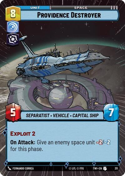 Providence Destroyer - 311 - Uncommon (Hyperspace) - Twilight of the Republic