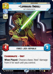 Luminara Unduli - Soft-Spoken Master - 323 - Rare (Hyperspace) - Twilight of the Republic