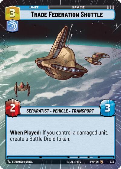Trade Federation Shuttle - 333 - Common (Hyperspace) - Twilight of the Republic