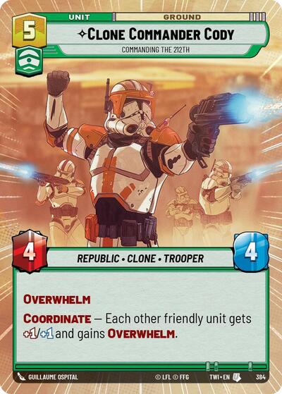 Clone Commander Cody - Commanding the 212th - 384 - Uncommon (Hyperspace) - Twilight of the Republic