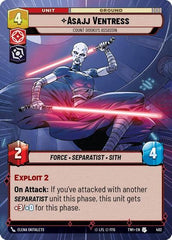 Asajj Ventress - Count Dooku's Assassin - 402 - Uncommon (Hyperspace) - Twilight of the Republic