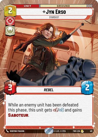 Jyn Erso - Stardust - 411 - Rare (Hyperspace) - Twilight of the Republic