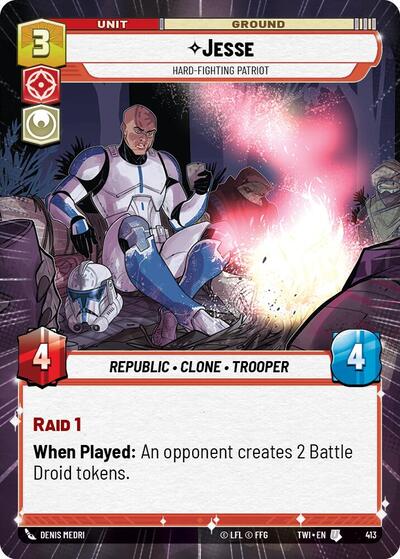 Jesse - Hard-Fighting Patriot - 413 - Uncommon (Hyperspace) - Twilight of the Republic