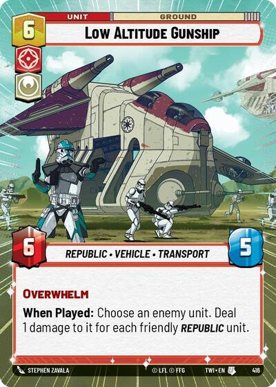 Low Altitude Gunship - 416 - Uncommon (Hyperspace) - Twilight of the Republic