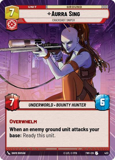 Aurra Sing - Crackshot Sniper - 433 - Uncommon (Hyperspace) - Twilight of the Republic