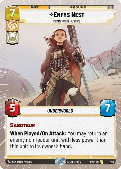 Enfys Nest - Champion of Justice - 463 - Rare (Hyperspace) - Twilight of the Republic