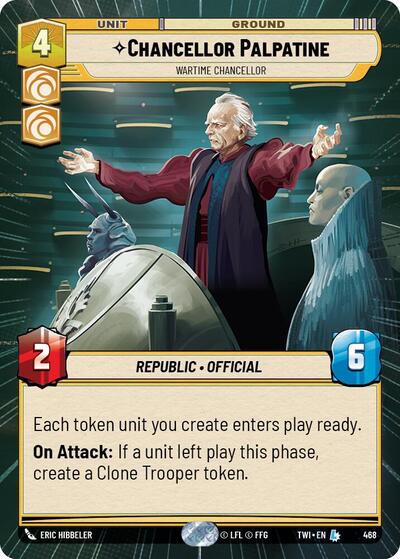 Chancellor Palpatine - Wartime Chancellor - 468 - Legendary (Hyperspace) - Twilight of the Republic