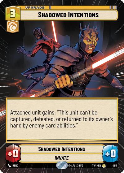 Shadowed Intentions - 485 - Rare (Hyperspace) - Twilight of the Republic