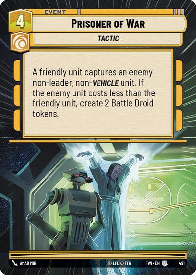 Prisoner of War - 491 - Uncommon (Hyperspace) - Twilight of the Republic