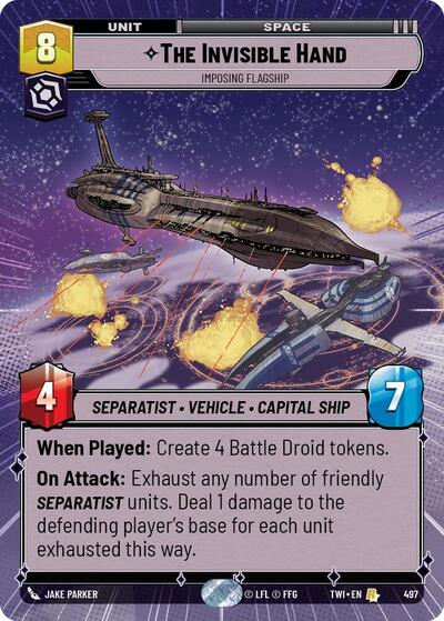 The Invisible Hand - Imposing Flagship - 497 - Rare (Hyperspace) - Twilight of the Republic