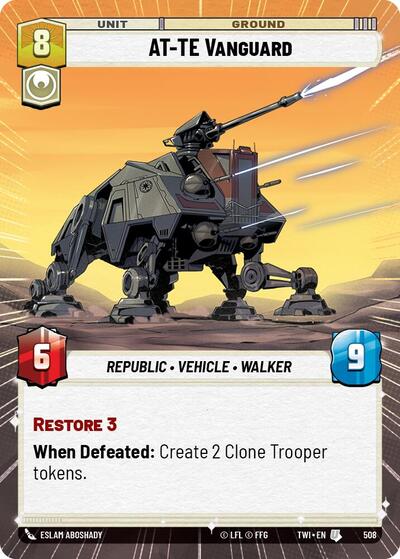 AT-TE Vanguard - 508 - Uncommon (Hyperspace) - Twilight of the Republic