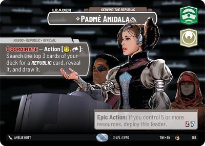 PadmÃ© Amidala - Serving the Republic - 265 - Common (Showcase) - Twilight of the Republic
