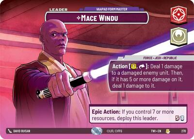 Mace Windu - Vaapad Form Master - 270 - Rare (Showcase) - Twilight of the Republic