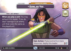 Quinlan Vos - Sticking the Landing - 275 - Common (Showcase) - Twilight of the Republic