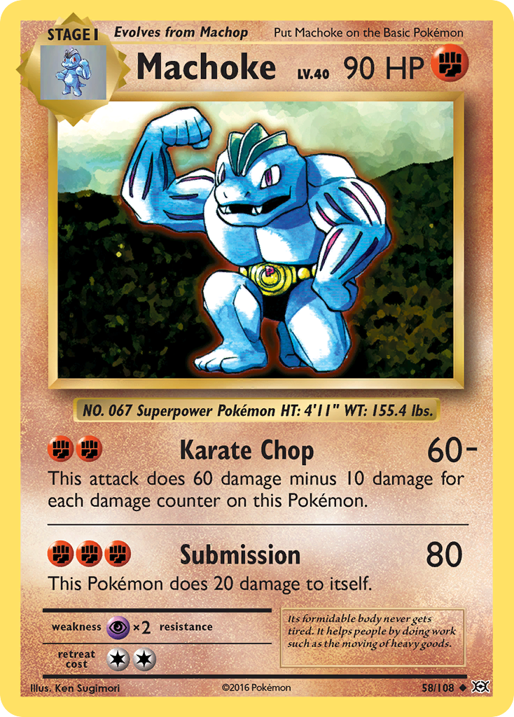 Machoke - 058/108 - Evolutions