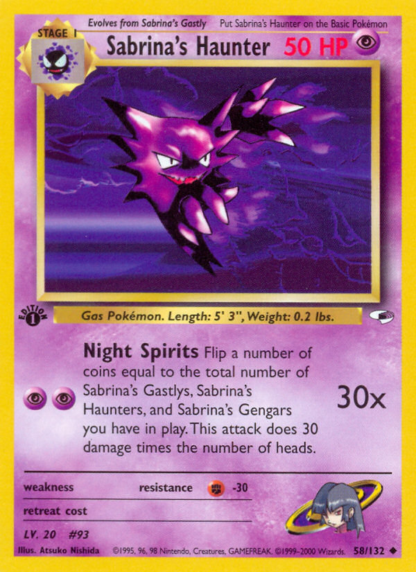 Sabrina's Haunter - 058/132 - Gym Heroes