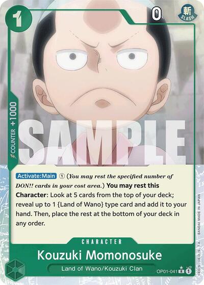 Kouzuki Momonosuke - OP01-041 - Rare (Full Art) - The Best