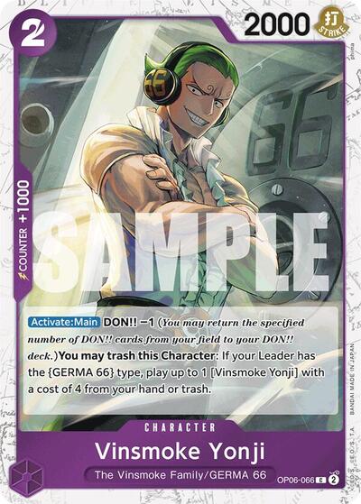 Vinsmoke Yonji - OP06-066 - Common (Jolly Roger Foil) - The Best
