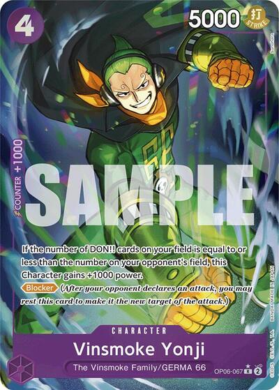 Vinsmoke Yonji - OP06-067 - Rare (Full Art) - The Best