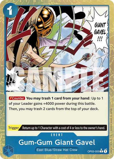 Gum-Gum Giant Gavel - OP03-055 - Common (Textured Foil) - The Best